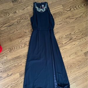 Vince Camuto Black Dress with Beaded Embellishments